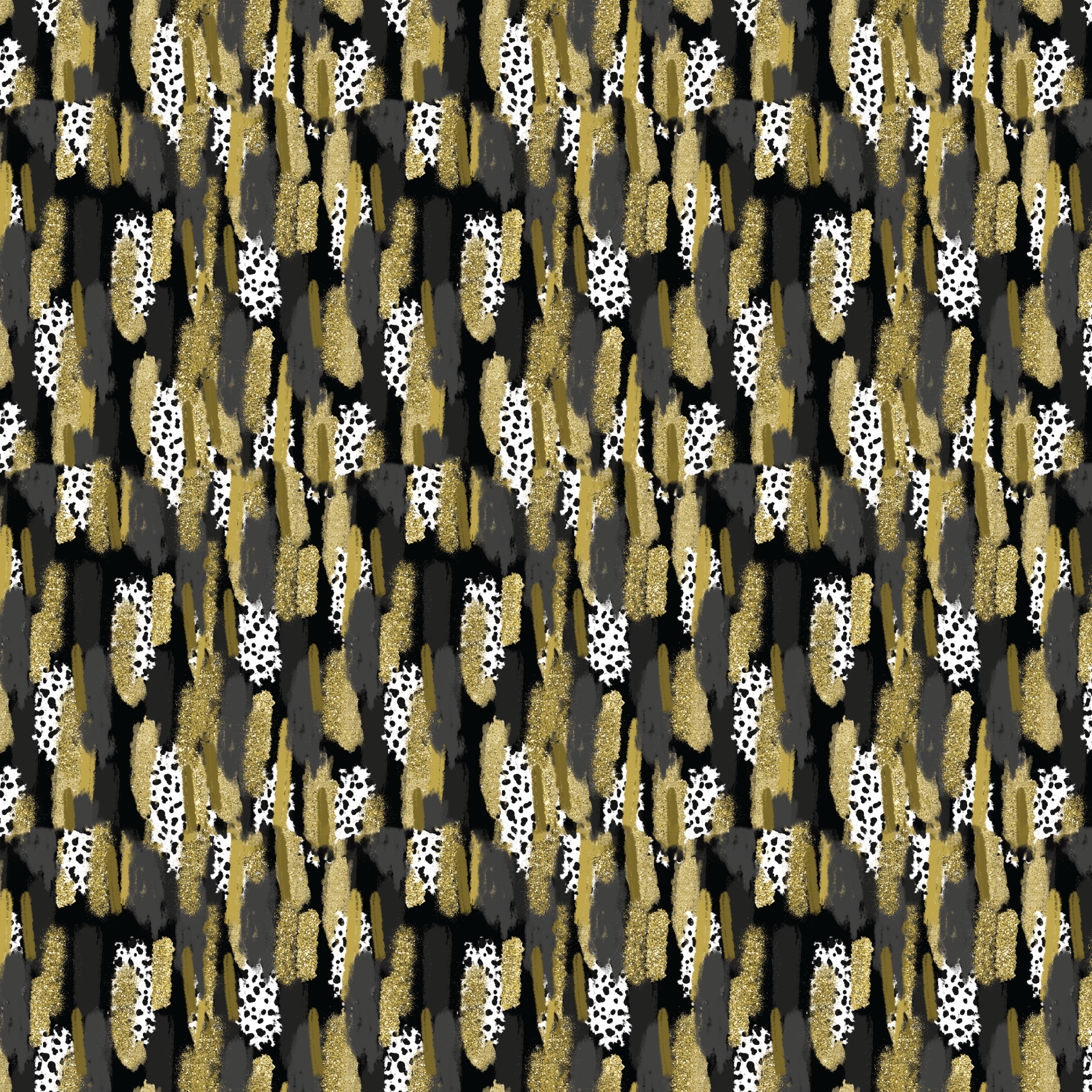 P1166 | Black Gold White Brushstrokes Pattern Acrylic Sheets - CMB Pattern Acrylic